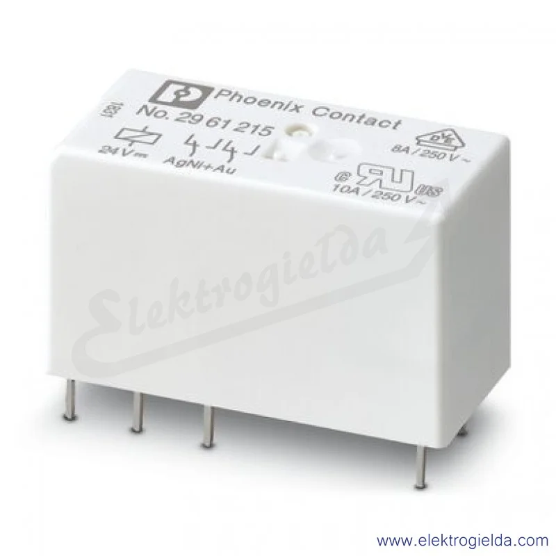Przekaźnik miniaturowy 2961215, REL-MR-24DC/21-21AU, 2 zestyki przełączne, 24VDC
