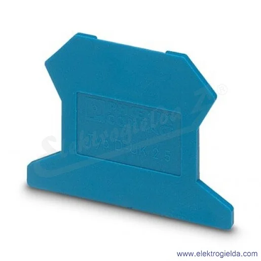Ścianka końcowa 3001103, D-UK 2,5 BU, niebieska, dł. 42.5mm, szer. 1.5mm, wys. 30,7mm