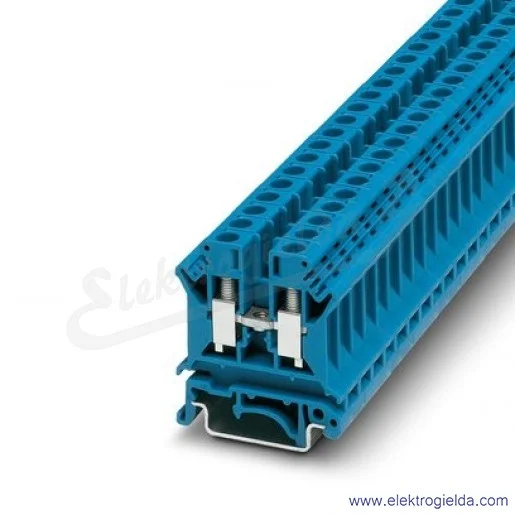 Złączka przelotowa 3004977, UK 6 N BU, niebieska, 6mm2, 41A, 800V, zaciski śrubowe
