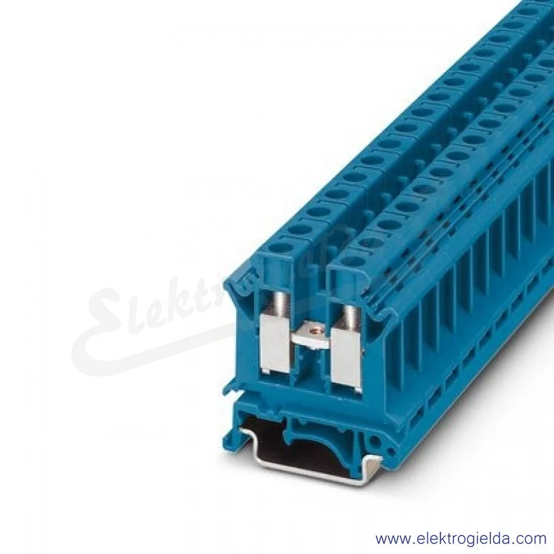 Złączka przelotowa 3005086, UK 10 N BU, niebieska, 10mm2, 800V, 57A, zaciski śrubowe