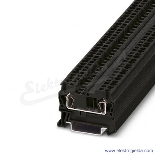 Złączka przelotowa 3037122, ST 2,5 BK, czarna,  2,5mm2, 24A, 800V, zaciski sprężynowe