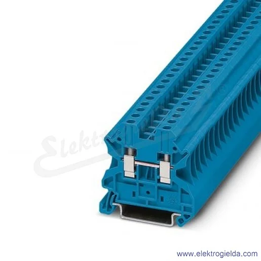 Złączka przelotowa 3044115, UT 4 BU, niebieska, 4mm2, 32A, 1000V, zaciski śrubowe