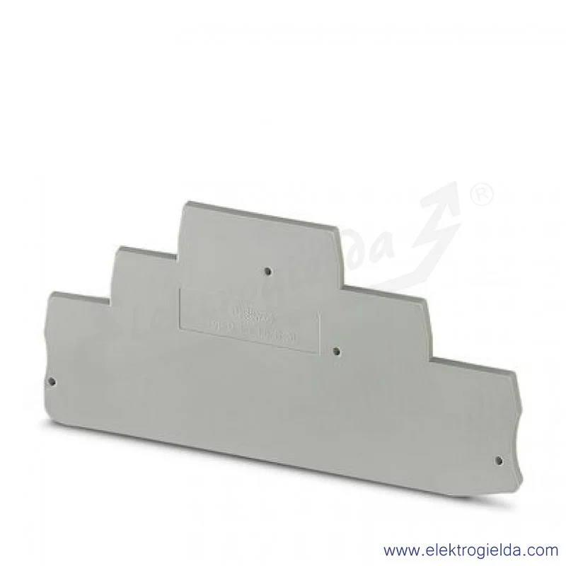 Pokrywa zamykająca 3113771, D-PT 1,5/S-3L, szara, dł. 97.2mm, szer. 2.2mm, wys. 46.5mm