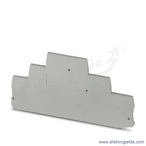Pokrywa zamykająca 3113771, D-PT 1,5/S-3L, szara, dł. 97.2mm, szer. 2.2mm, wys. 46.5mm