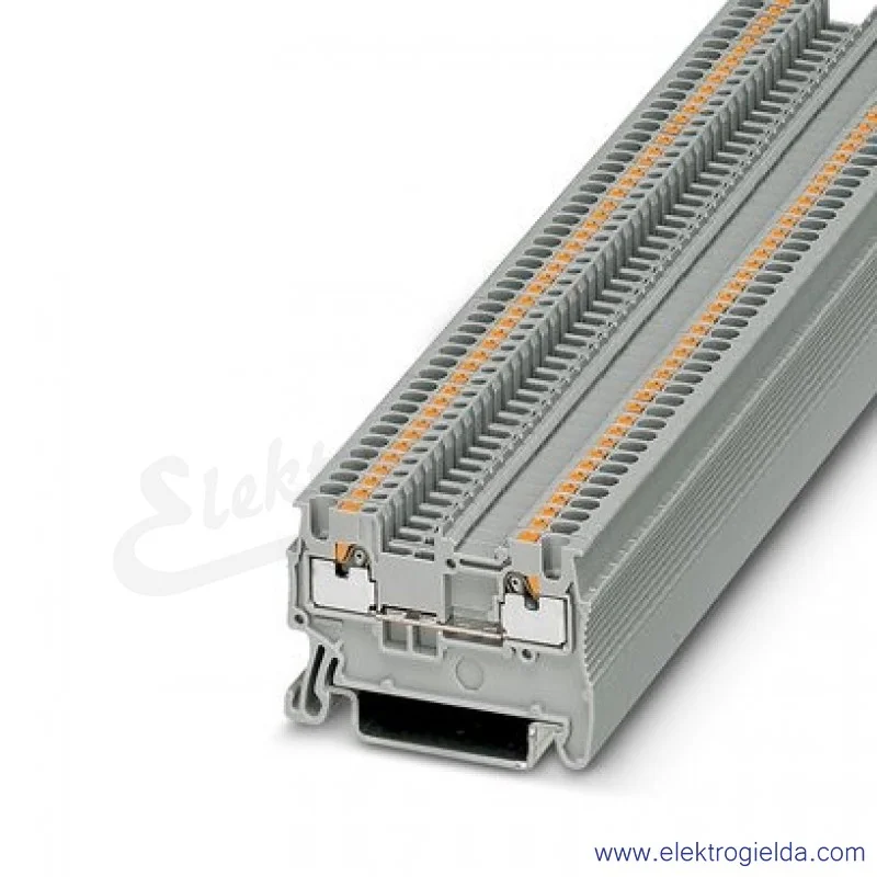 Złączka przelotowa 3208100, PT 1,5/S, szara, 1.5mm2, 17.5A, 500V, zaciski PUSH-IN