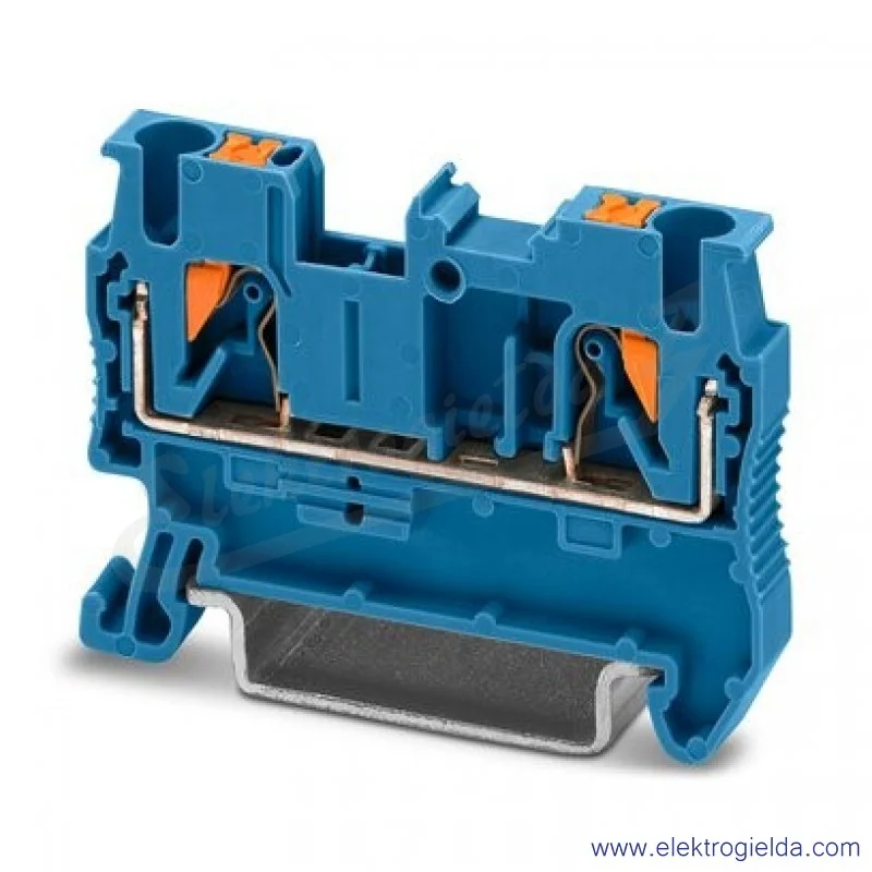 Złączka przelotowa 3209523, PT 2,5 BU, niebieska, 2.5mm2, 24A, 800V, zaciski PUSH-IN