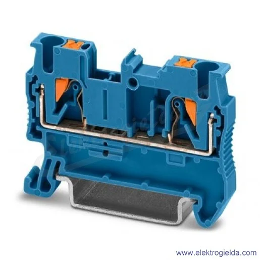 Złączka przelotowa 3209523, PT 2,5 BU, niebieska, 2.5mm2, 24A, 800V, zaciski PUSH-IN