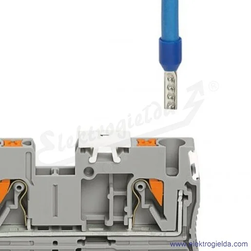 Złączka przelotowa 3209523, PT 2,5 BU, niebieska, 2.5mm2, 24A, 800V, zaciski PUSH-IN