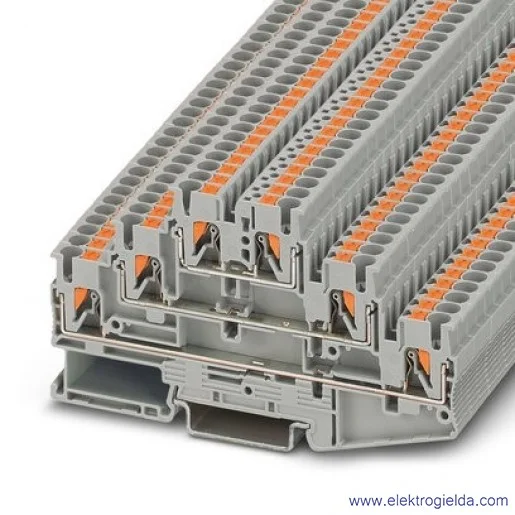 Złączka wielotorowa 3210499,  PT 2,5-3L, szara, 2.5mm2, 3 piętrowa, 20A, 500V, zaciski PUSH-IN
