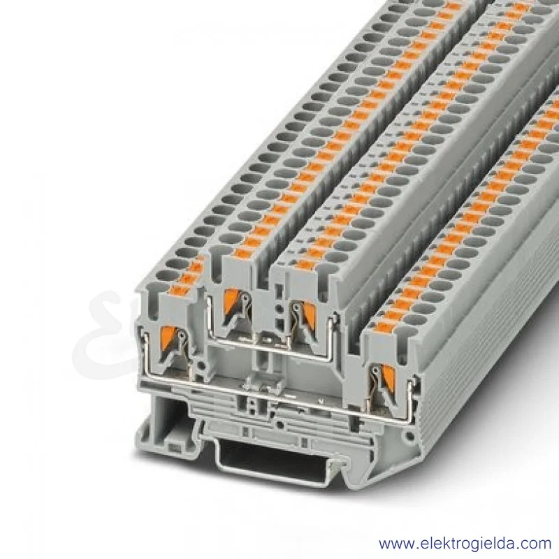 Złączka wielotorowa 3210567, PTTB 2,5, szara, 2.5mm2, 2 piętrowa, 22A, 500V, zaciski PUSH-IN