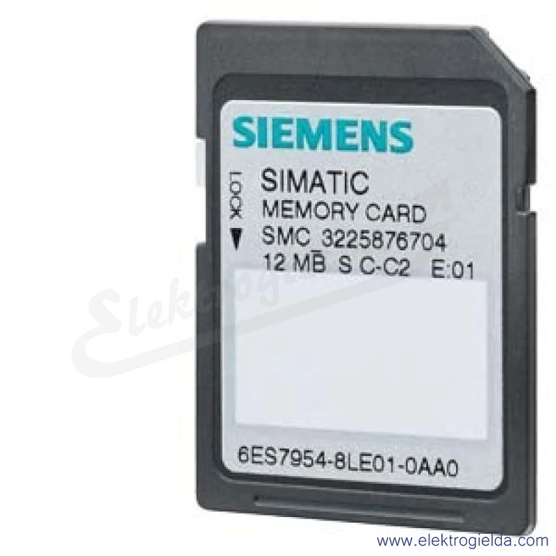 Karta pamięci 6ES7954-8LC03-0AA0  FLASH DLA STEROWNIKÓW S7-1200, 3.3V, 4 MB