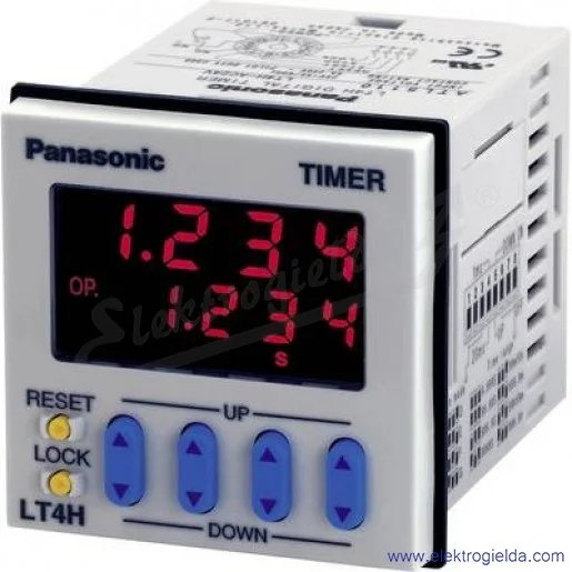 Przekaźnik czasowy LT4H24ACSJ, LT4H AC24VS, 24VAC/DC, 5A, zakres czasowy 0.001 s..999.9 h