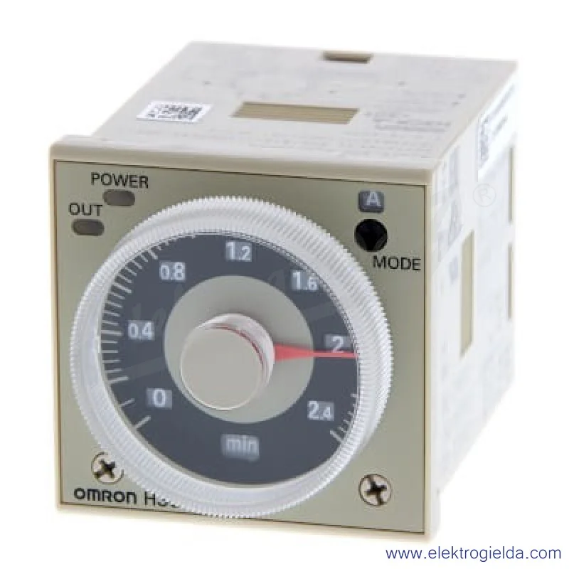 Przekaźnik czasowy H3CRA8AC2448DC12481, 24VAC/DC, 8P, wielofunkcyjny, 48x48mm, 0.1s-600h