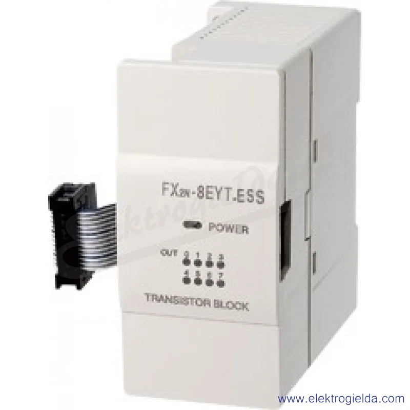 Moduł rozszerzający 166287, FX2N-8EYT-ESS/UL PLC, 8 wyjść tranzystorowych