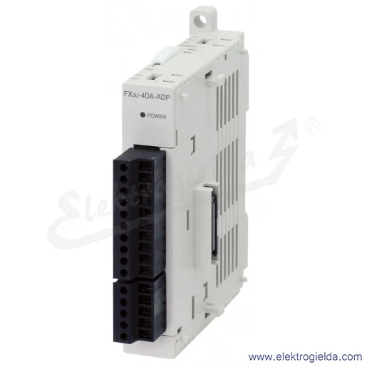 Moduł wyjść analogowych 165271, FX3U-4DA-ADP, do PLC, 12 bitowy, 4 wyjścia analogowe