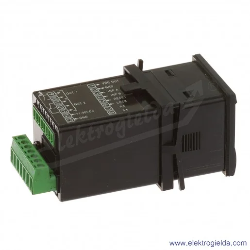 Licznik programowalny LCD, CODIX 6.908.0101.3A0, 10-30V DC, 2 ustawienia wstępne, zielony wyświetlacz Licznik programowalny LCD, CODIX 6.908.0101.3A0, 10-30V DC, 2 ustawienia wstępne, zielony wyświetlacz