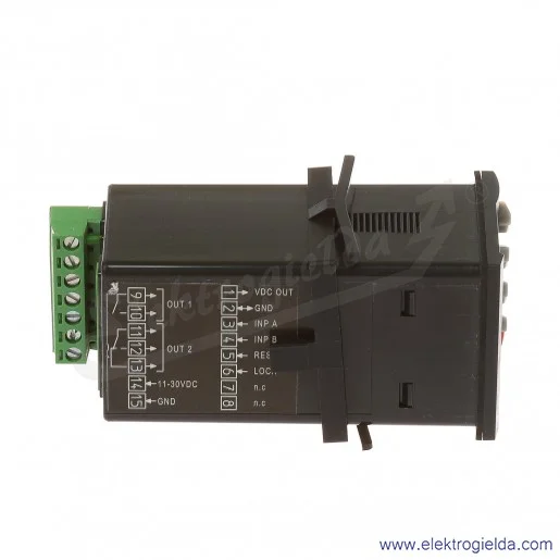 Licznik programowalny LCD, CODIX 6.908.0101.3A0, 10-30V DC, 2 ustawienia wstępne, zielony wyświetlacz Licznik programowalny LCD, CODIX 6.908.0101.3A0, 10-30V DC, 2 ustawienia wstępne, zielony wyświetlacz