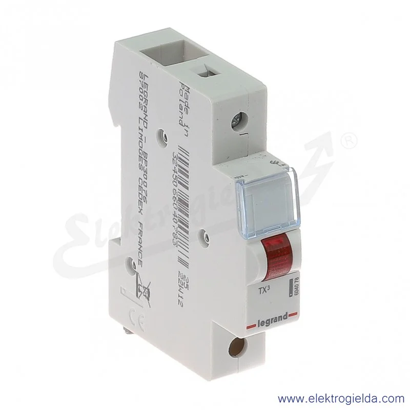 Lampka sygnalizacyjna 604078, L 311, czerwona, 250VAC, IP20