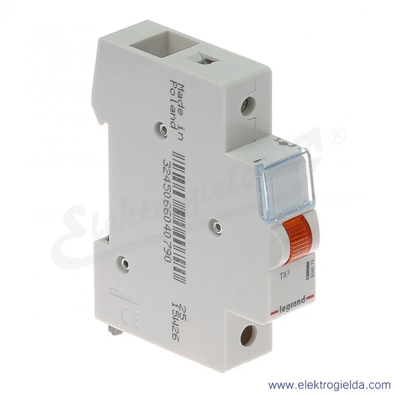 Lampka sygnalizacyjna 604079, L 316, pomarańczowa, 230VAC, IP20