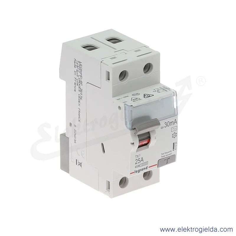 Wyłącznik różnicowoprądowy 411509, P302, 25A, 30mA, 2P, AC