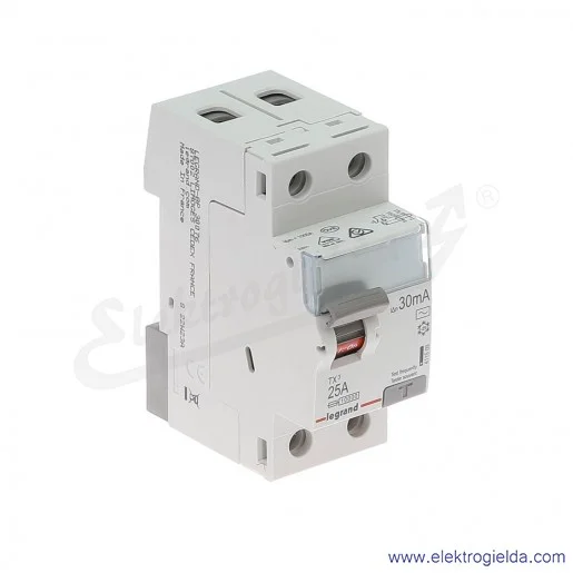 Wyłącznik różnicowoprądowy 411509, P302, 25A, 30mA, 2P, AC Wyłącznik różnicowoprądowy 411509, P302, 25A, 30mA, 2P, AC
