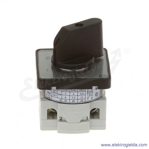 Łącznik krzywkowy pulpitowy S16JD2201 A6 16A 0-1-2 1P IP40
