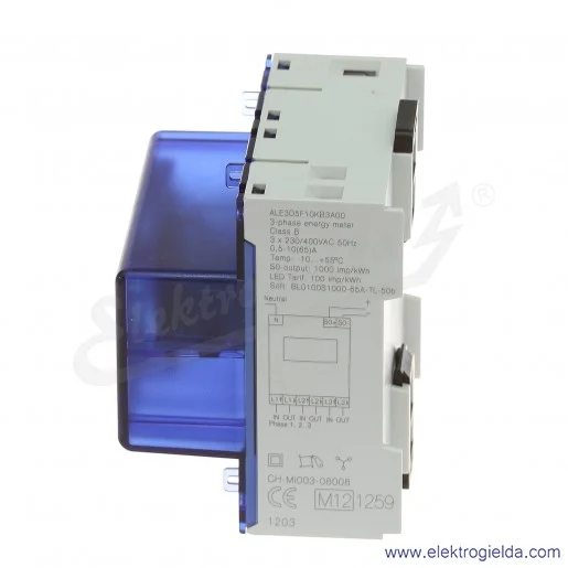 Licznik energii ALE3D5F10KB3A00, 3-fazowy 3x230/400 VAC 50Hz, do 65A, montaż DIN