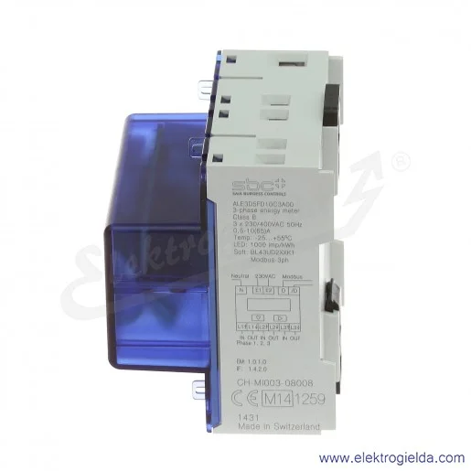 Licznik energii ALE3D5FD10C3A00, 3x230/400VAC, 3F, 65A, MODBUS