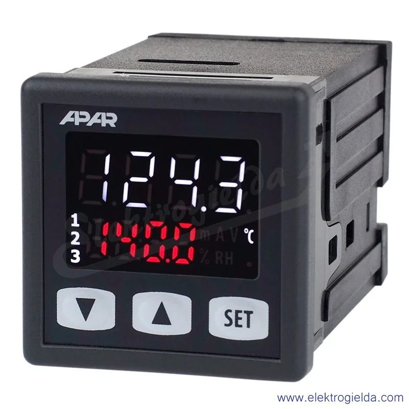 Regulator temperatury AR602.B/P/P/WA 24...230V AC/DC cyfrowy, wyjścia: 2 przekaźniki, analogowe 0/4...20mA