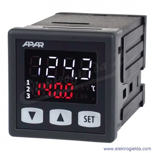 Regulator temperatury AR602.B/P/P/WA 24...230V AC/DC cyfrowy, wyjścia: 2 przekaźniki, analogowe 0/4...20mA