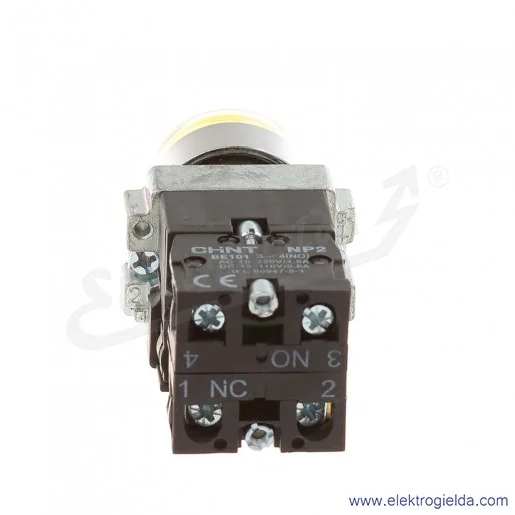 Przycisk kompletny PL2031, NP2-BW3565, KLg, LED 24VAC/DC, 1NO+1NC