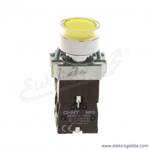 Przycisk kompletny PL2031, NP2-BW3565, KLg, LED 24VAC/DC, 1NO+1NC