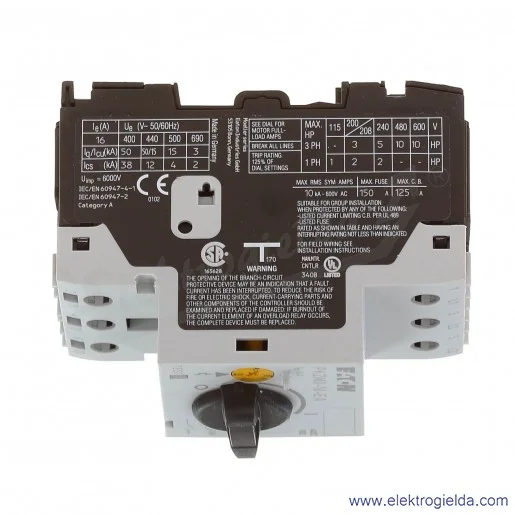 Wyłącznik silnikowy PKZM0-16-EA 3P 7,5kW 10-16A