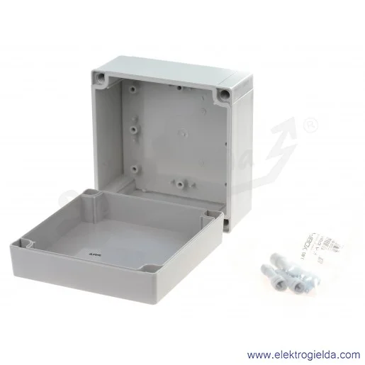 Obudowa ABS 125/75 HG 130x130x75 pokrywa szara IP 66/67