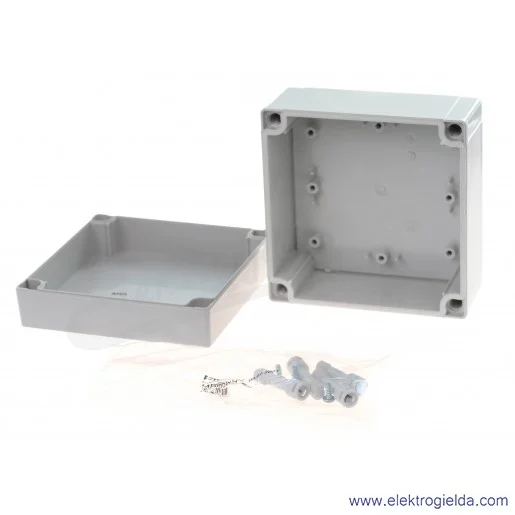 Obudowa ABS 125/75 HG 130x130x75 pokrywa szara IP 66/67