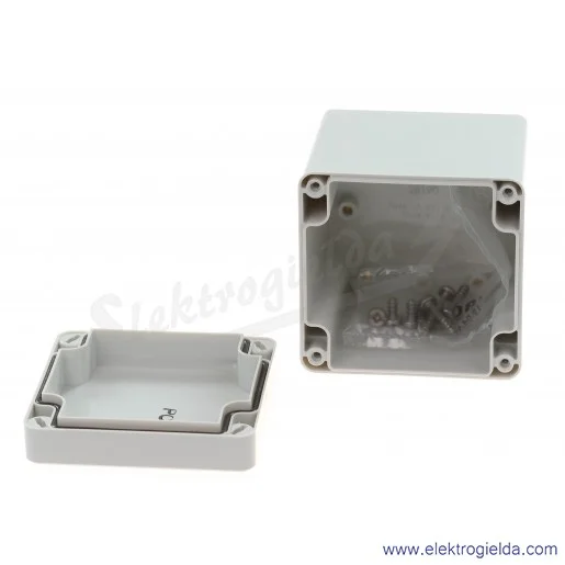 Obudowa PC 080809 80x82x85 pokrywa szara IP66/IP67