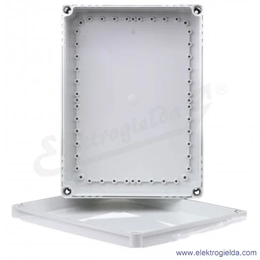 Obudowa ABS 3828 13 G 378x278x130 pokrywa szara IP66/67
