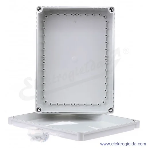 Obudowa ABS 3828 13 G 378x278x130 pokrywa szara IP66/67