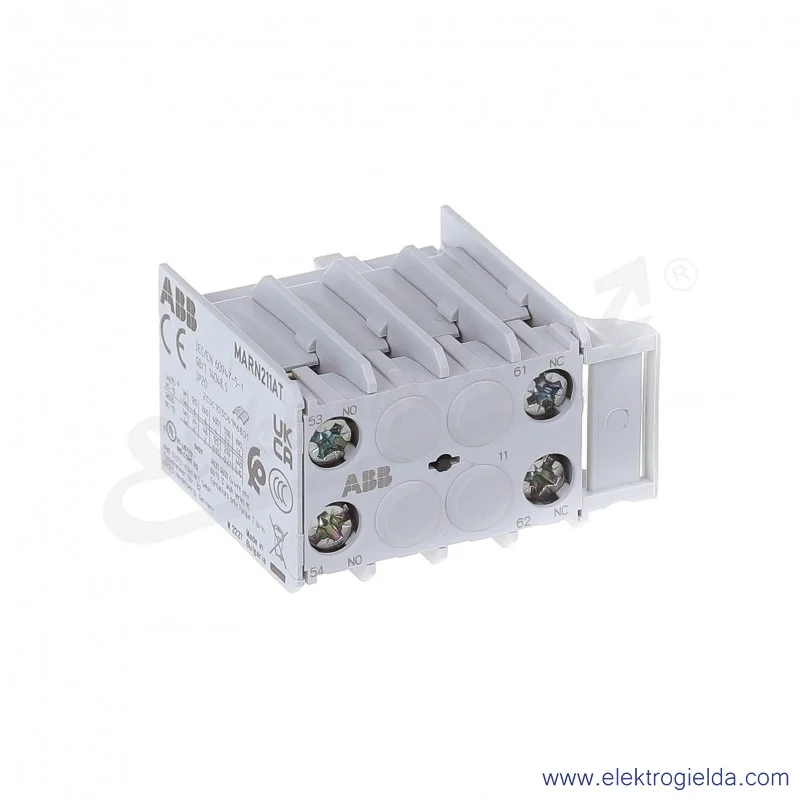 Blok styków pomocniczych MARN211AT czołowe 1NO+1NC