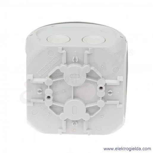 Puszka odgałęźna DK 0202 GZ szara, IP 66, 93x93x62mm, z dławnicami membranowymi, zaciskami 5x2,5mm2