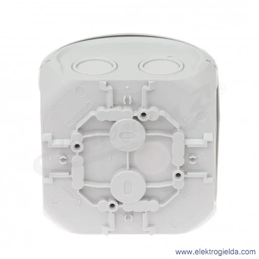 Puszka odgałęźna DK 0400 GZ szara, IP 66, 104x104x70 mm, z dławnicami membranowymi, bez zacisków Puszka odgałęźna DK 0400 GZ szara, IP 66, 104x104x70 mm, z dławnicami membranowymi, bez zacisków