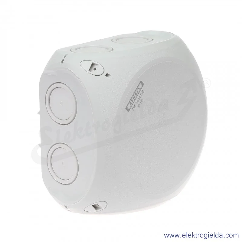 Puszka odgałęźna DK 0604 GZ szara, IP 66, 130x130x77 mm, z dławnicami membranowymi, zaciskami 5x4mm2