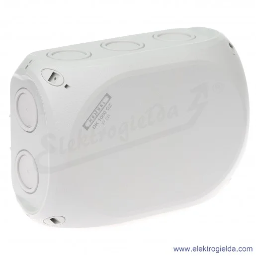Puszka odgałęźna DK 1000 GZ szara, IP 66, 180x130x77 mm, z dławnicami membranowymi, bez zacisków