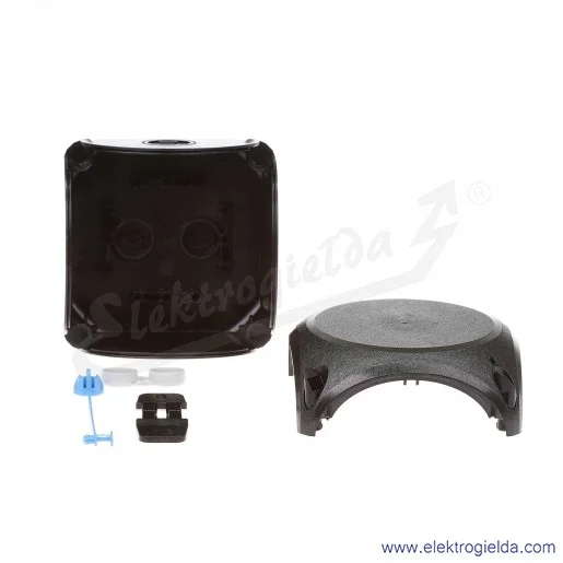 Puszka natynkowa KF 0400 B czarna, IP 66/IP 67, 104x104x70, odgałęźna, bez zacisków