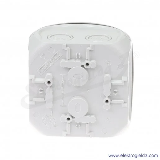 Puszka natynkowa KF 0400 G szara, IP 66/IP 67, 104x104x70, odgałęźna, bez zacisków