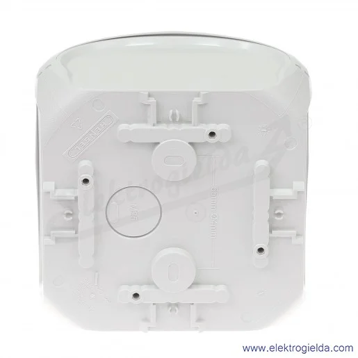 Puszka natynkowa KF 0600 H szara, IP 66/IP 67, 130x130x77, odgałęźna, bez przetłoczeń, bez zacisków