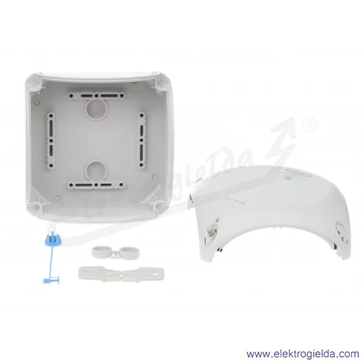 Puszka natynkowa KF 0600 H szara, IP 66/IP 67, 130x130x77, odgałęźna, bez przetłoczeń, bez zacisków