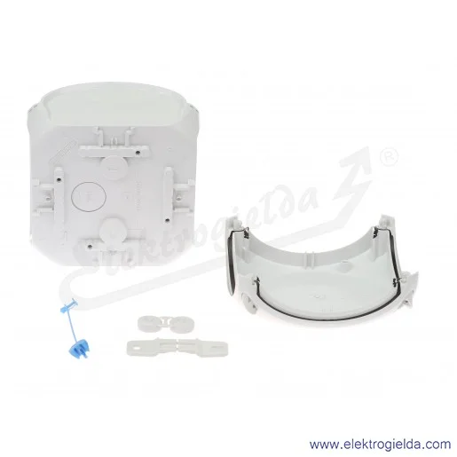 Puszka natynkowa KF 0600 H szara, IP 66/IP 67, 130x130x77, odgałęźna, bez przetłoczeń, bez zacisków