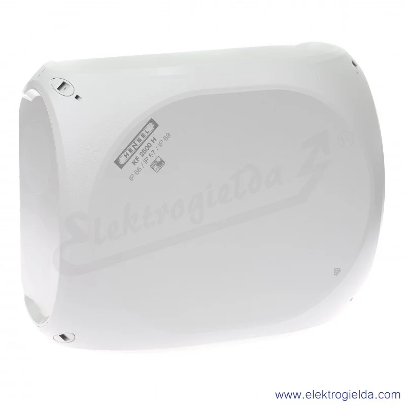 Puszka natynkowa KF 2500 H szara, IP 66/IP 67, 255x205x112, odgałęźna, bez przetłoczeń, bez zacisków