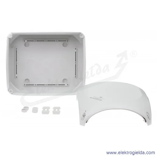Puszka natynkowa KF 2500 H szara, IP 66/IP 67, 255x205x112, odgałęźna, bez przetłoczeń, bez zacisków